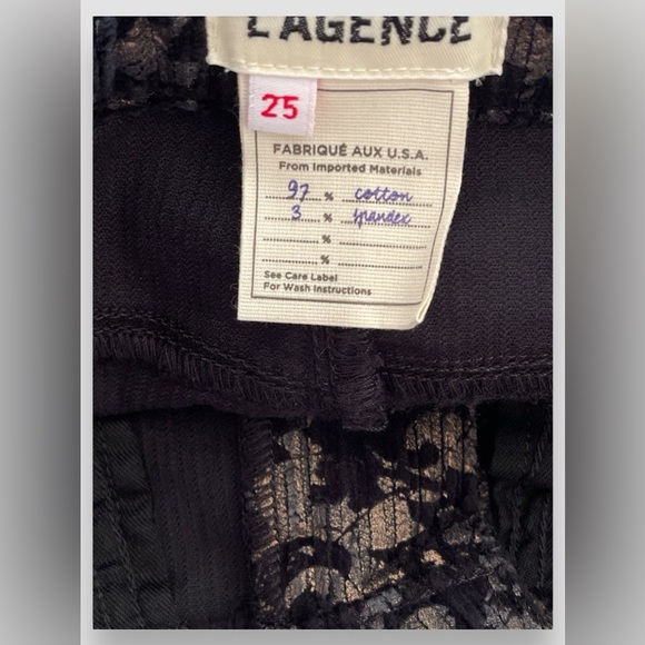 L'Agence Women's Black Gold Jyothi Velvet Split Ankle Pants Size 25 NWOT - Picture 6 of 7